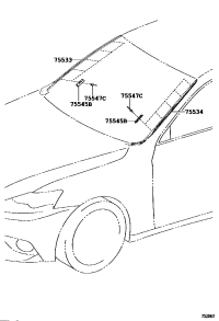 7555153041-MOULDING, WINDSHIELD, OUTSIDE RH