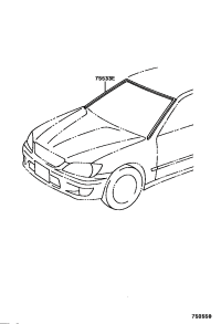 7553353020-Moulding, windshield, outside