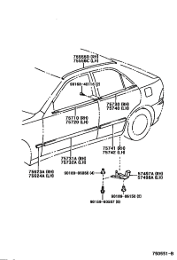7562353010A1-Moulding, front fender, outside rear rh