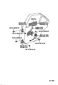 6875032060-HINGE ASSY, REAR DOOR, UPPER RH
