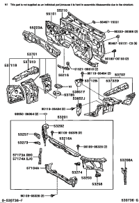 5320253902-SUPPORT SUB-ASSY, RADIATOR, RH