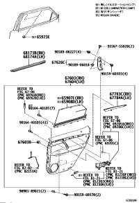 6763048730C3-BOARD SUB-ASSY, REAR DOOR TRIM, RH