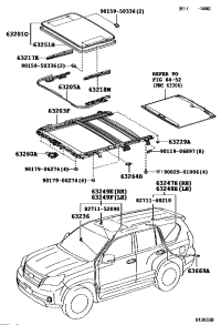 6320360080-HOUSING SUB-ASSY, SLIDING ROOF