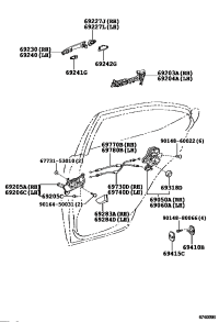 6905053051-LOCK ASSY, REAR DOOR W/MOTOR, RH