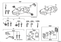 6905250150-CYLINDER & KEY SET, DOOR LOCK, LH