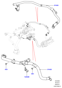 LR045805-RADIATOR HOSE W124/E200/E220