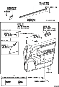 6749160120-GARNISH, FRONT DOOR LOWER FRAME BRACKET, RH