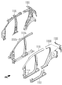 71202H3020-PILLAR ASSY-FRONT INNER,RH