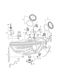 L8VD941005F-Headlamp, for gas discharge bulb