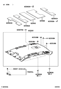 6331130491A0-HEADLINING ASSY, ROOF