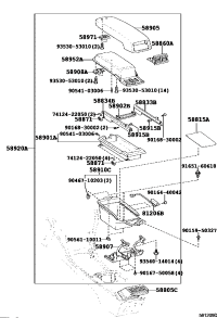 5891150020-BOX SUB-ASSY, CONSOLE, REAR