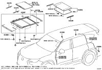 6320360130-HOUSING SUB-ASSY, SLIDING ROOF