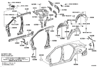 5387848030-Bracket, front fender, rear panel, lower lh