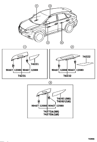 7422148020C0-COVER, DOOR ARMREST, RH