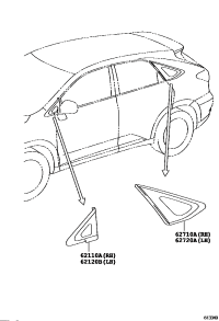 6271048210-WINDOW ASSY, QUARTER, RH