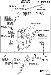 6763060C10A0-BOARD SUB-ASSY, REAR DOOR TRIM, RH