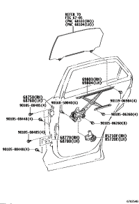 6980178020-REGULATOR SUB-ASSY, REAR DOOR WINDOW, RH