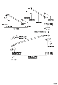6340860080A1-CARRIER SUB-ASSY, ROOF, LH