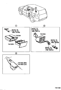 7413060110A0-RECEPTACLE ASSY, REAR ASH, RH