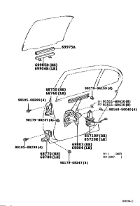 6875030110-HINGE ASSY, REAR DOOR, UPPER RH
