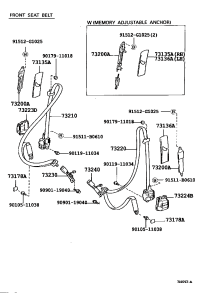 7320030070-ADJUSTER ASSY, FRONT SHOULDER BELT ANCHOR