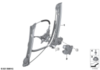 51355A41AD1-WINDOW LIFTERW/OMOTOR FRTLH X5
