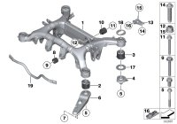 33316855455-Member, rear axle frame