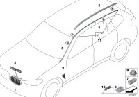 51118070991-GRILL FRT LH X5