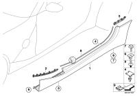 51717068853-Moulding, rocker, rh/lh