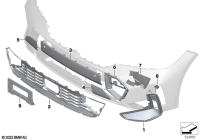 51118085467-FRT BUMPER MOULDING LH W/HO-X5
