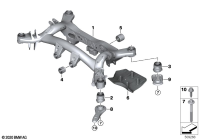33318837907-Member, rear axle frame