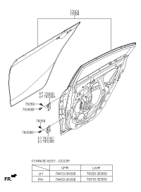 77004B5500-PANEL ASSY-RR DR RH