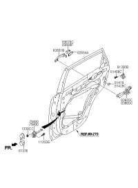 794802P500-CHECKER ASSY-RR DR L