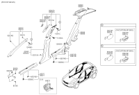 858301M6008O-TRIM ASSY-CTR PILLAR UPR LH