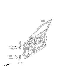 760032X000-Door assy-front lh
