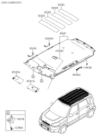 852102X000QW-SUNVISOR ASSY,LH