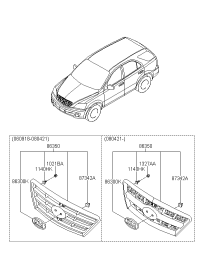 863503E510-GRILLE ASSY-RADIATOR