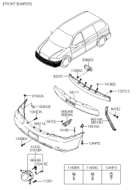 0K53A50070-REINFORCE BUMPER FRT