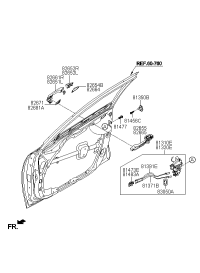 81320D6510-LATCH ASSY-FR DR RH