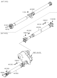 491002J201-PROPELLER SHAFT ASSY-RR
