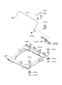 0K52Y34800K-CROSSMEMBER COMPL(ASSY)