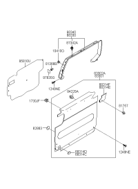 0K53Z68310S1-PANEL COMPL-REAR DOOR TRIM,LH