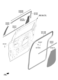 83860R0000-MOULDING ASSY-RR DR FRAME,RH
