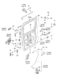 0K53Z72330GE-HANDLE ASSY-DR I/S R