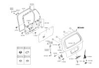 0K53A62361A-STRIKER, TAIL GATE LOCK