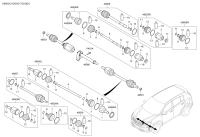 49560D7090-BEARING BRACKET & SHAFT ASSY