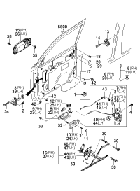 0K53A59270-CHECKER ASSY-FR DOOR LH