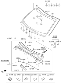 86110H3540-GLASS ASSY-WINDSHIELD