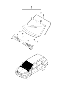861503E001-COVER ASSY-COWL TOP LH
