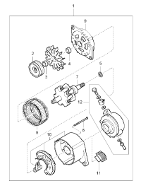373004X220-ALTERNATOR, 12V 80A 4PK, TOYOTA